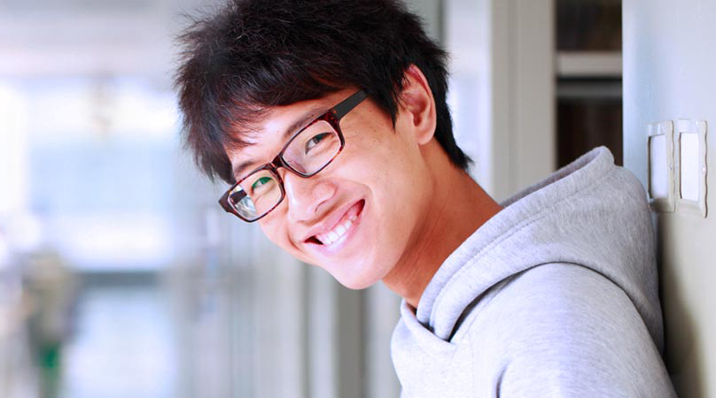 Student smiling